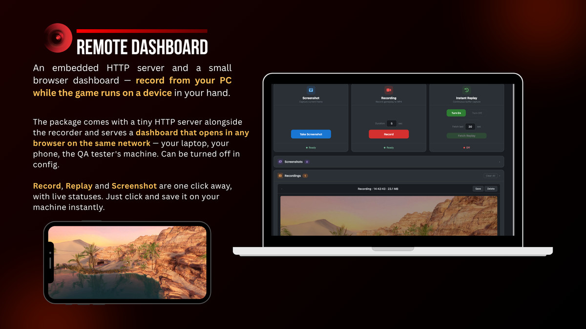 Native Screen Recorder & Instant Replay