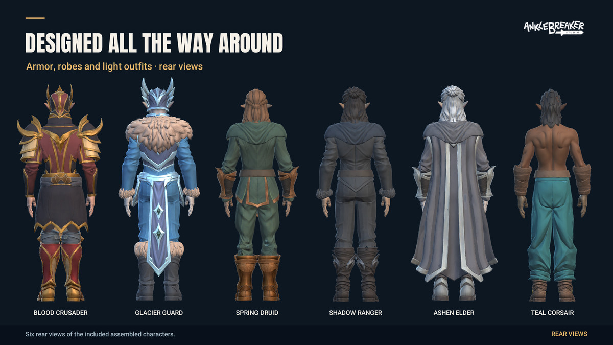 Stylized Elves Characters - Facial & Body Rig