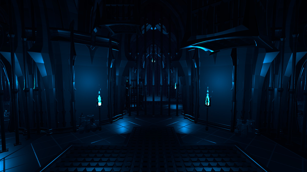 Low Poly Style Obsidian Citadel