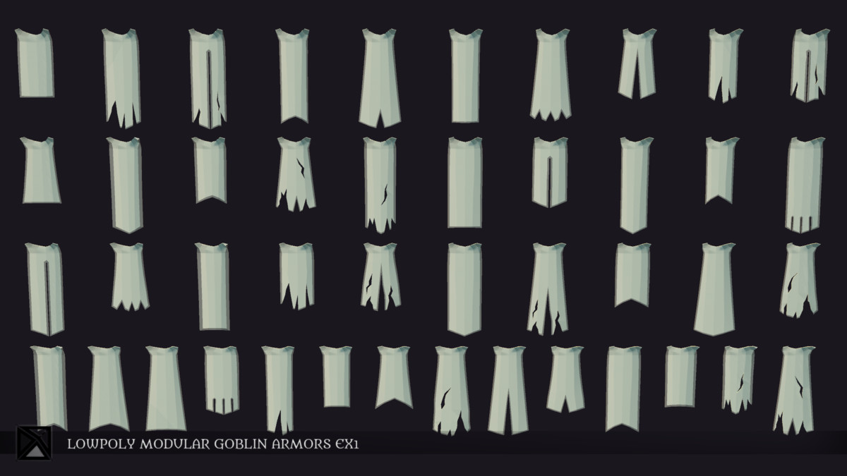 Low Poly Goblins Modular Armors Bundle - LOWPOLY MEDIEVAL FANTASY SERIES
