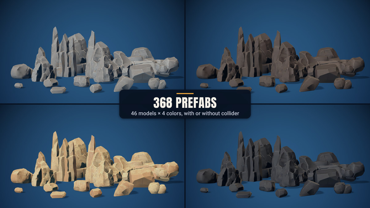 Stylized Environment Rocks - AAA quality