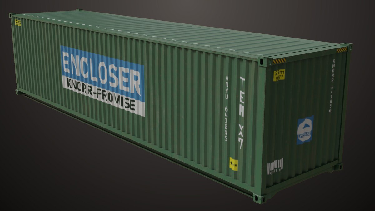 5 Cargo Container Single Mat URP HDRP Textures