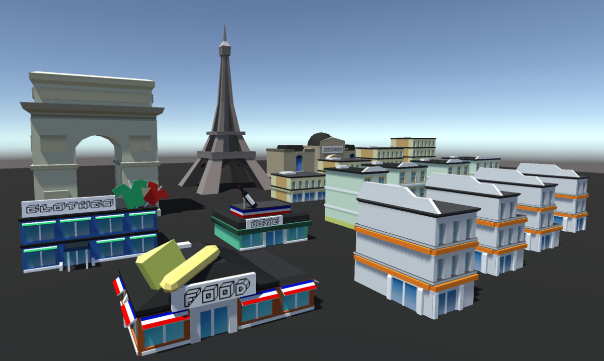 Low Poly Buildings Paris