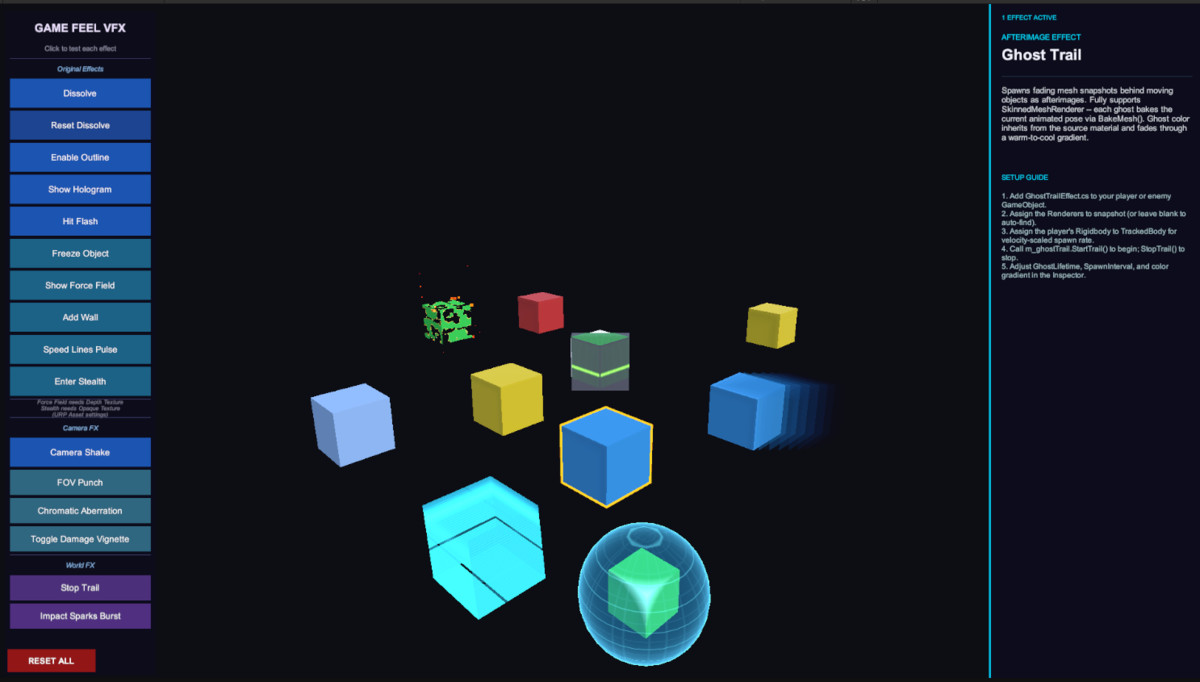 Game Feel VFX Pack - Screen Shake, Hit Flash, Outline & More | URP