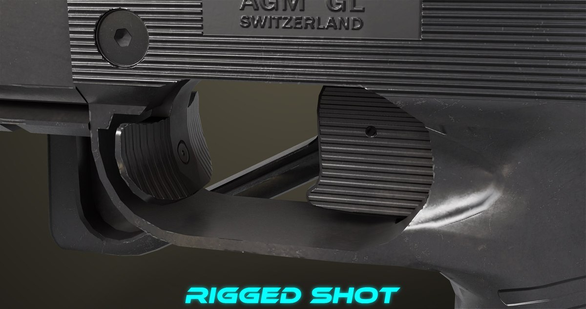 6 Grenade Launcher Black URP HDRP Textures