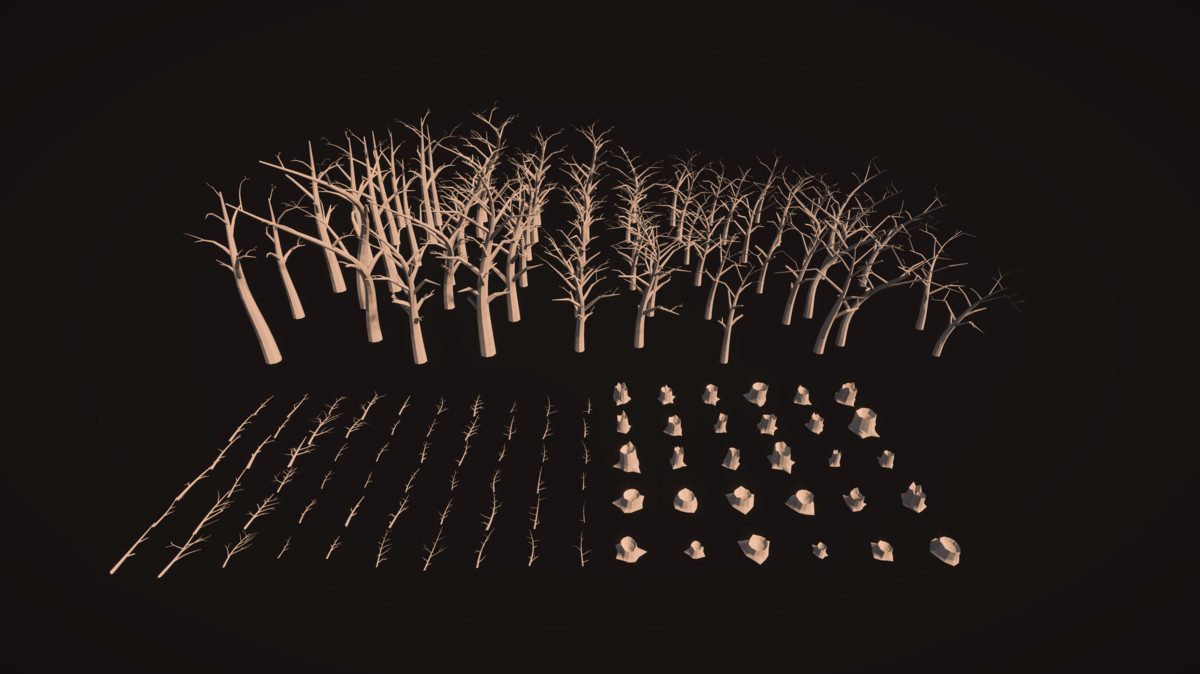 Low Poly Dead Forest Pack