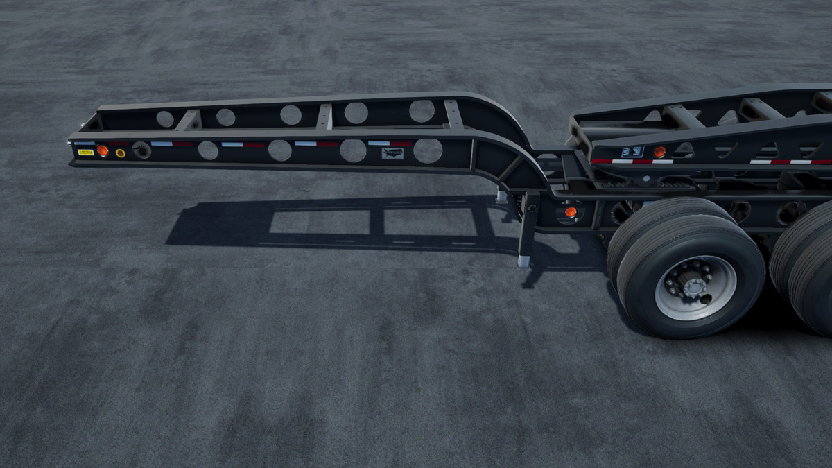 80s Cabover Truck with lowboy trailer