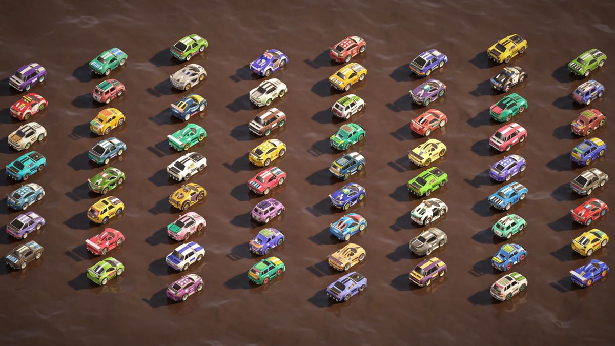 Tiny Sports Car Pack - 66 Low Poly Cute Toon Style Mini Racing Cars Chibi Style