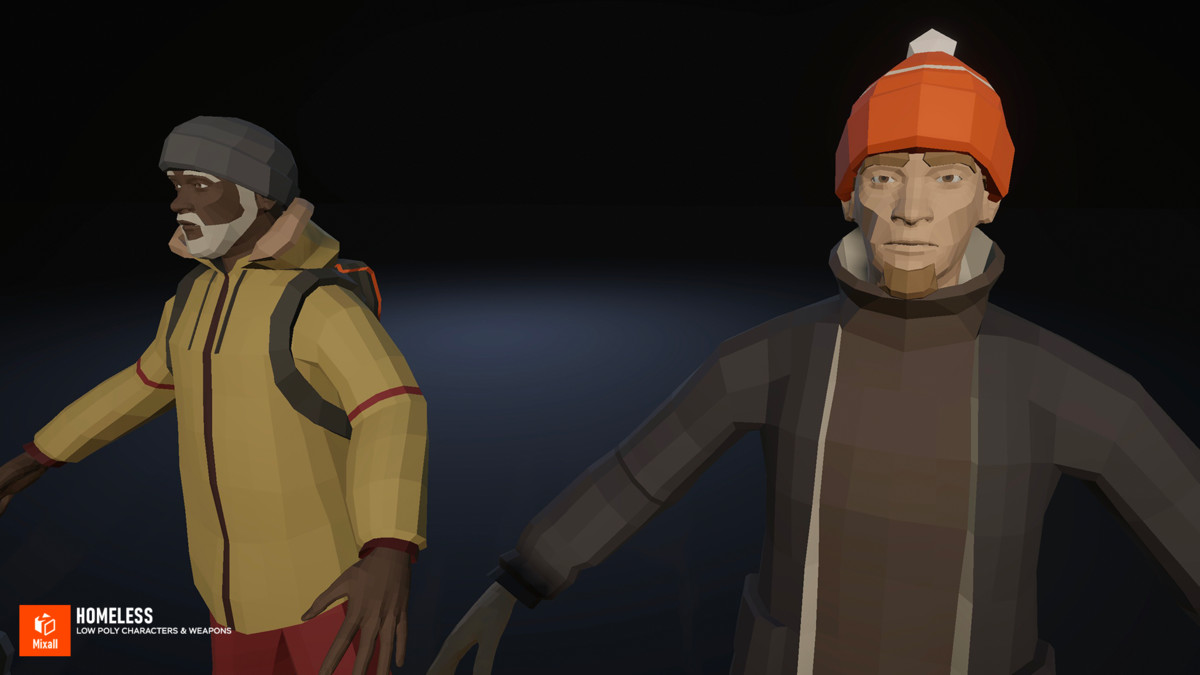 Homeless - Low Poly Characters & Weapons