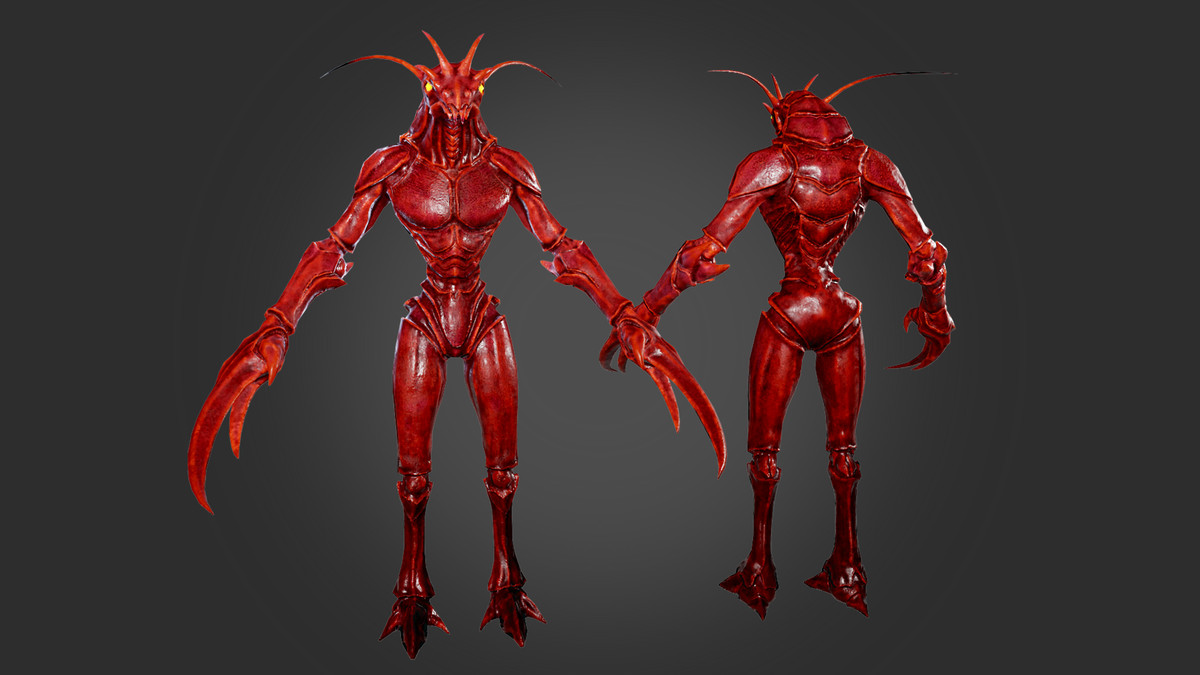 Shrimp monster character