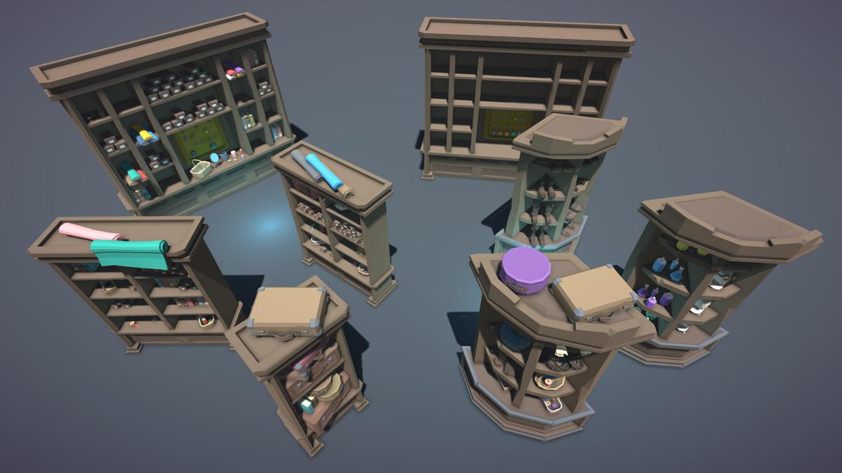 STYLIZED Fantasy Clothing Shop - Low Poly 3D Art