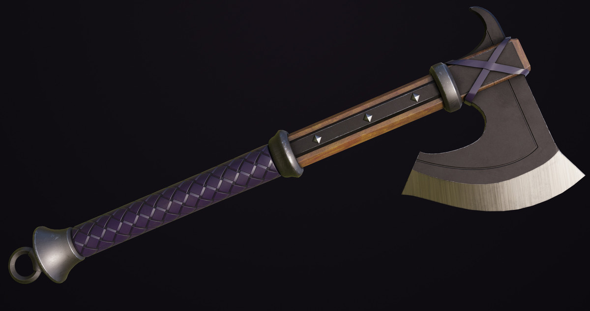 Battle Axe 14 Violet URP HDRP Textures