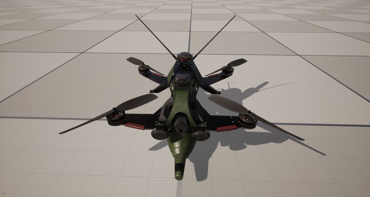 FPV Drone Valkyrie – Military UAV (4K PBR, Game Ready)