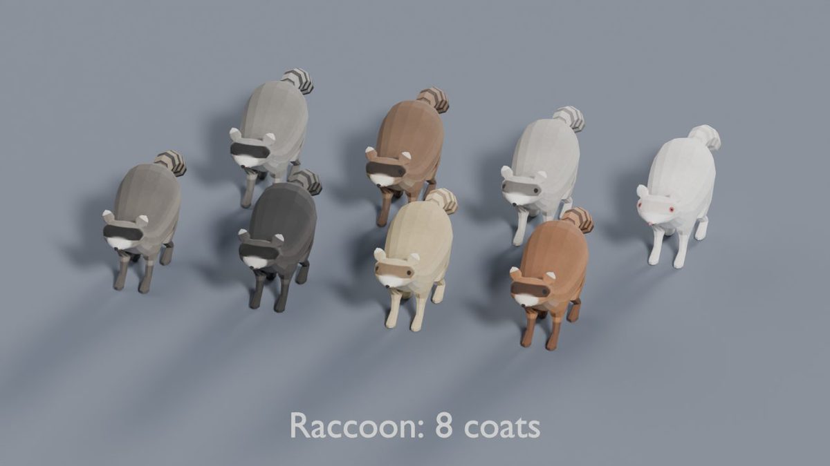 Animated Low Poly Animals Pack 2 | Fox, Cow, Cat, Pig & More | 112 Variants