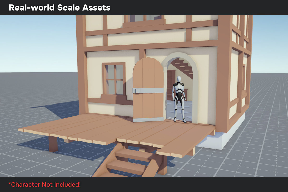 Low Poly Modular Medieval Buildings Pack