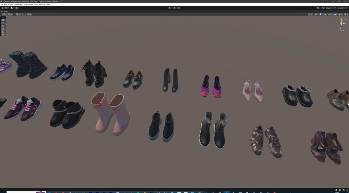 Ultimate Shoe Pack (72 Footwear Low-poly 3D models)