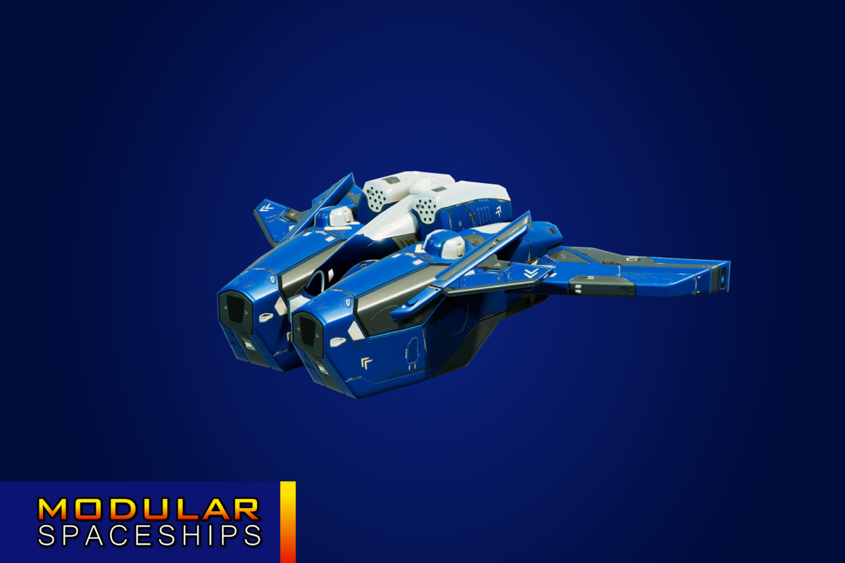 Sci-Fi Modular Spaceship Meteor Mantis