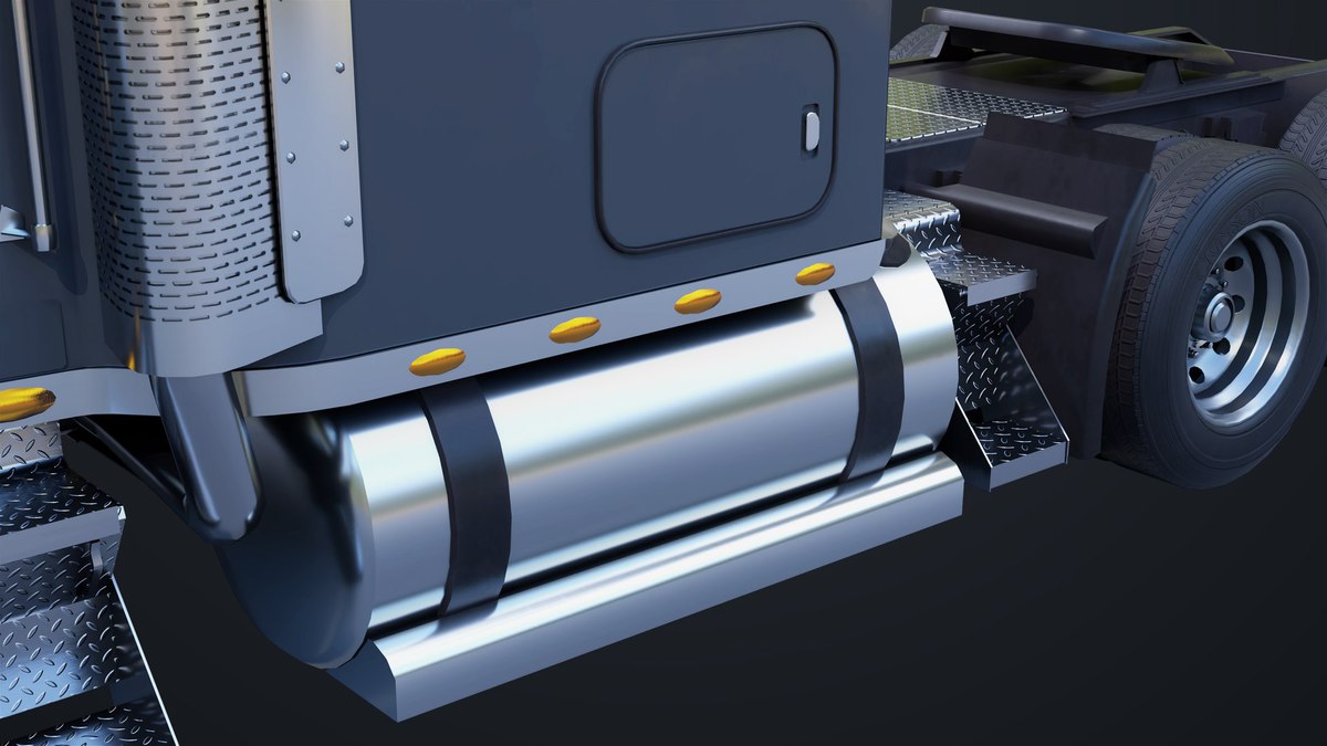 Heavy Truck Chassis 07 Cyan and Grey URP HDRP Textures