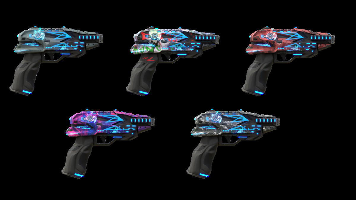 Sci-Fi Weapons - Neon SciFi Weapons with 5 Skins per Weapon - Complete Bundle