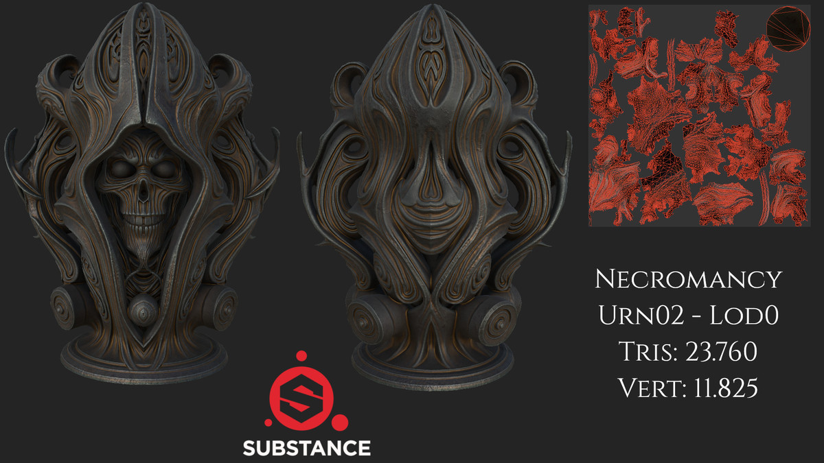 4 Necromancy Urns / Vessels / Pots