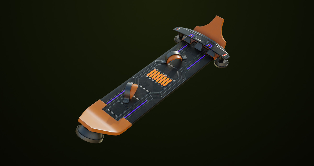 Sci Fi Hoverboard 08 URP HDRP Textures