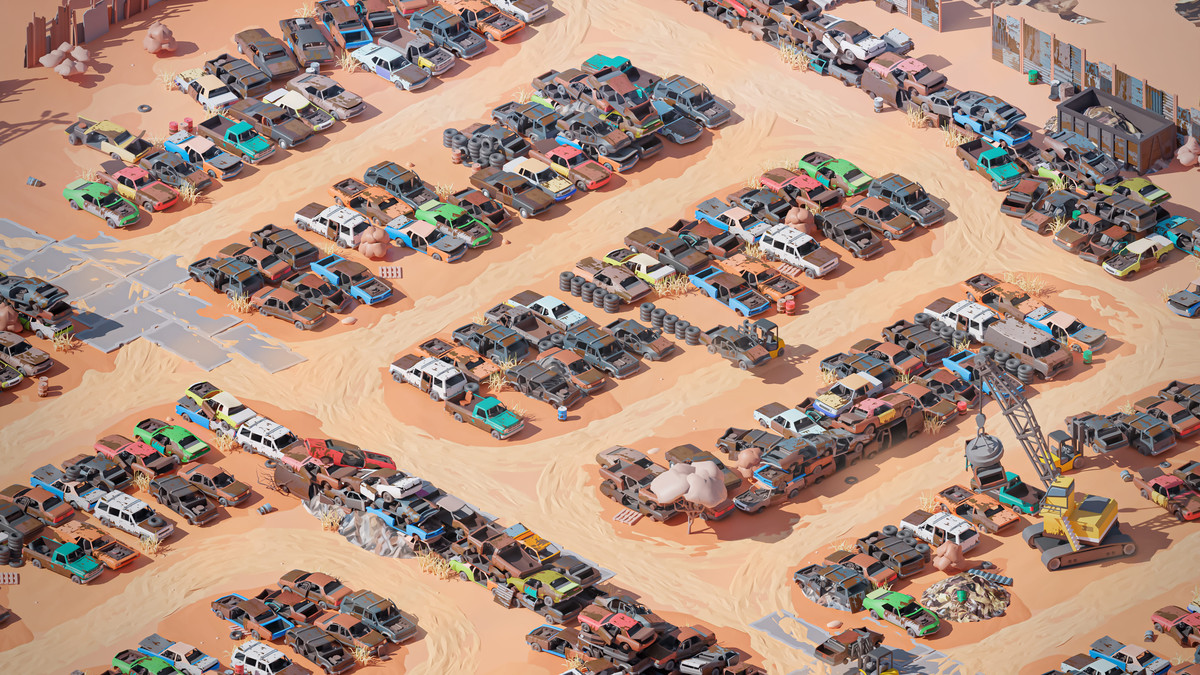 Junkyard - Low Poly 3D Models Pack