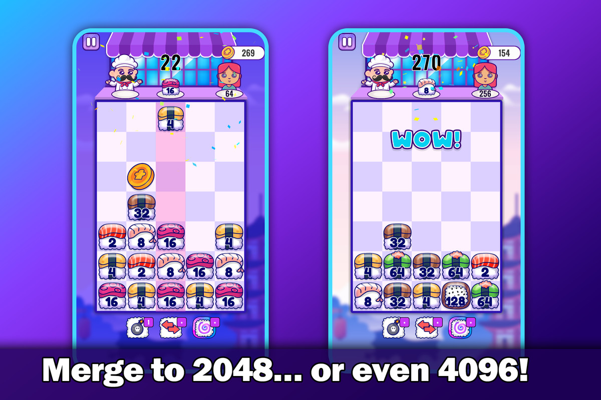 Sushi Drop Merge – Ready-to-Publish Merge Puzzle Template