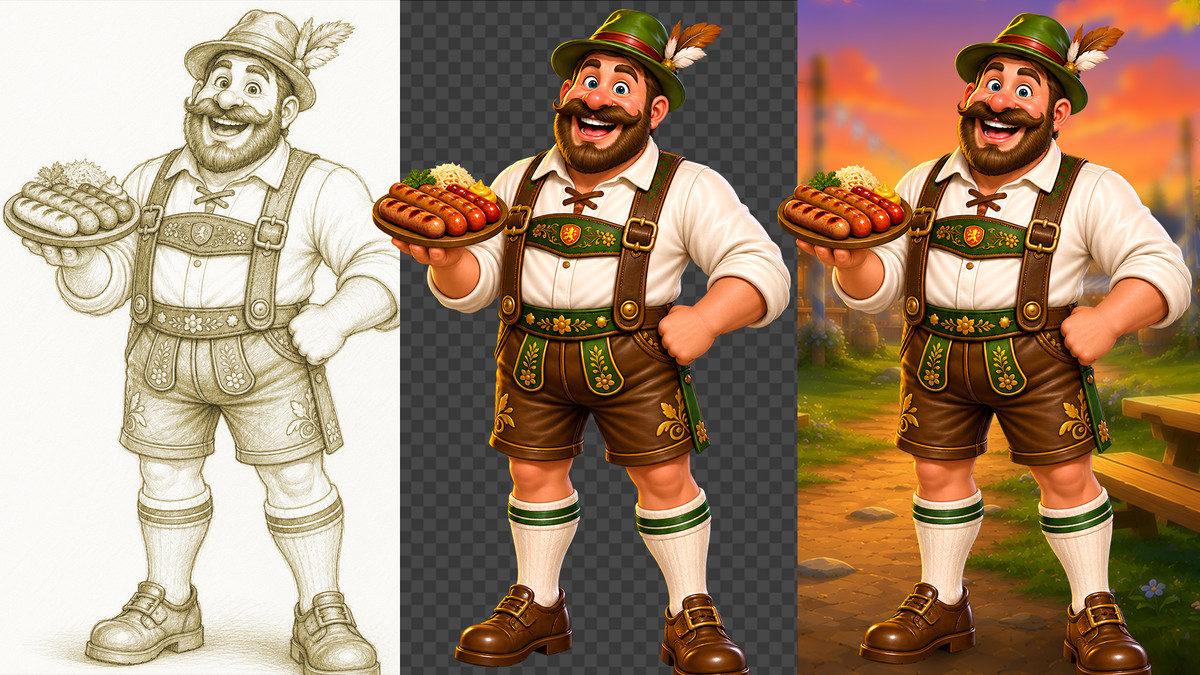 Bavarian Casual Characters 2D