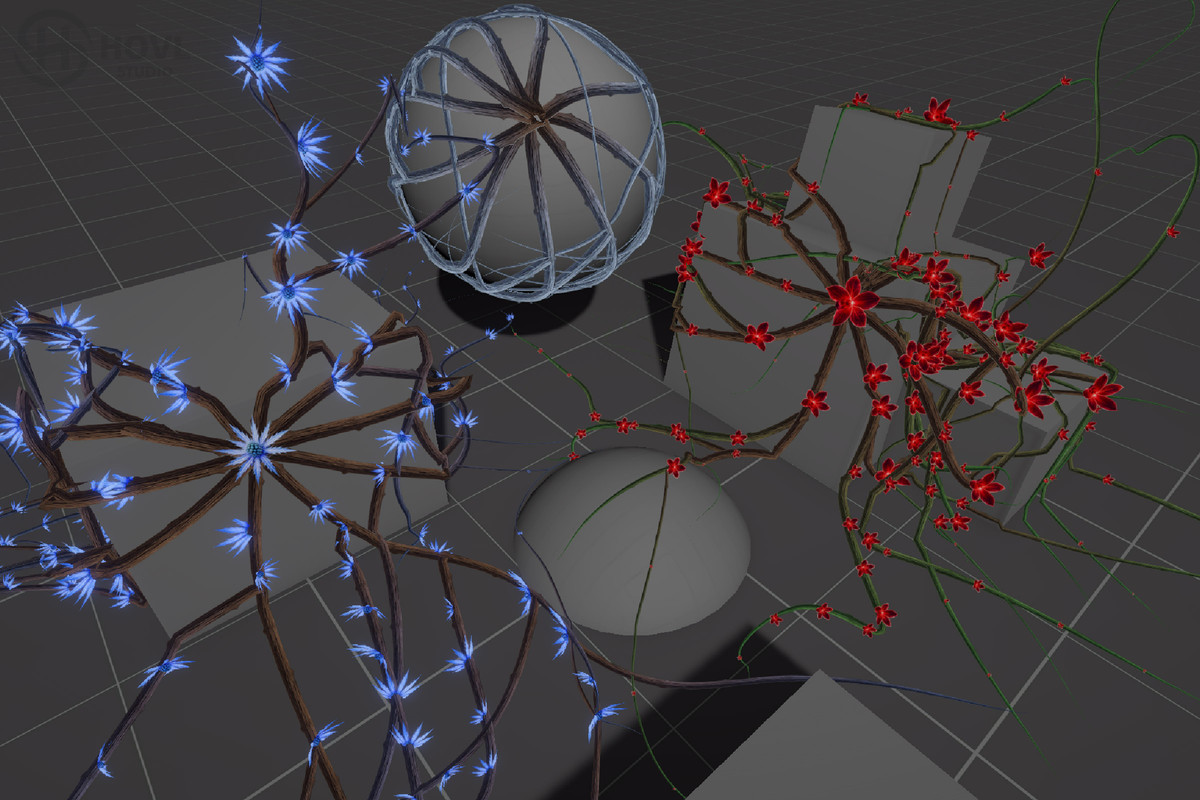 Particles roots & vine system