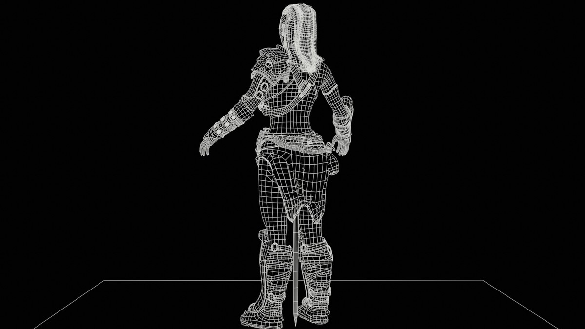 Barbarian Girl Game Ready