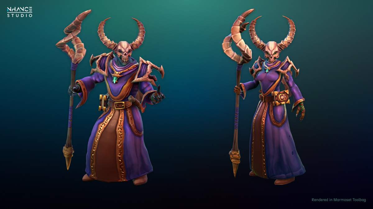 Stylized Fantasy Necromancer Outfit