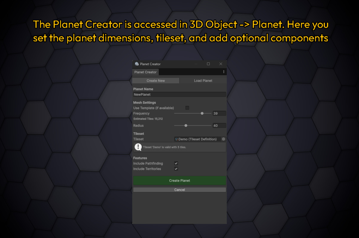 Hex Planet System