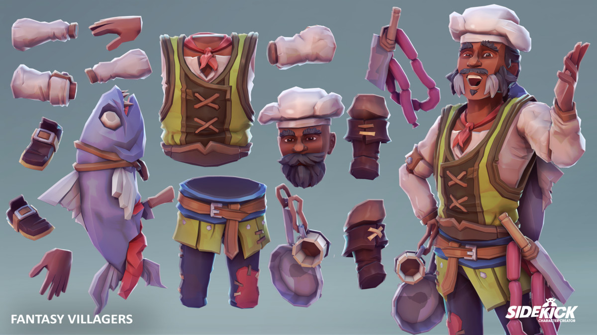 Fantasy Villagers – Sidekick Modular Characters by Synty