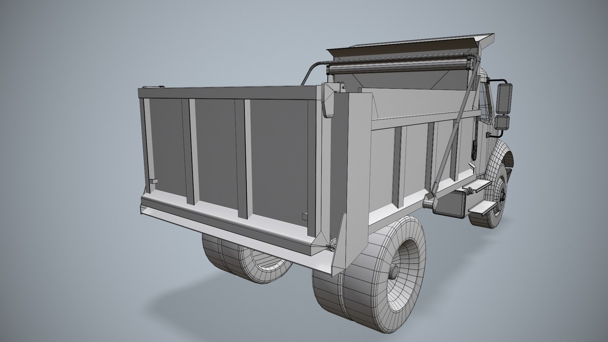 White Dump Truck (330)