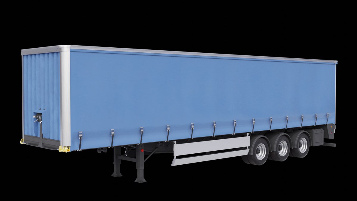 Curtainsider Semi Trailer URP HDRP Textures