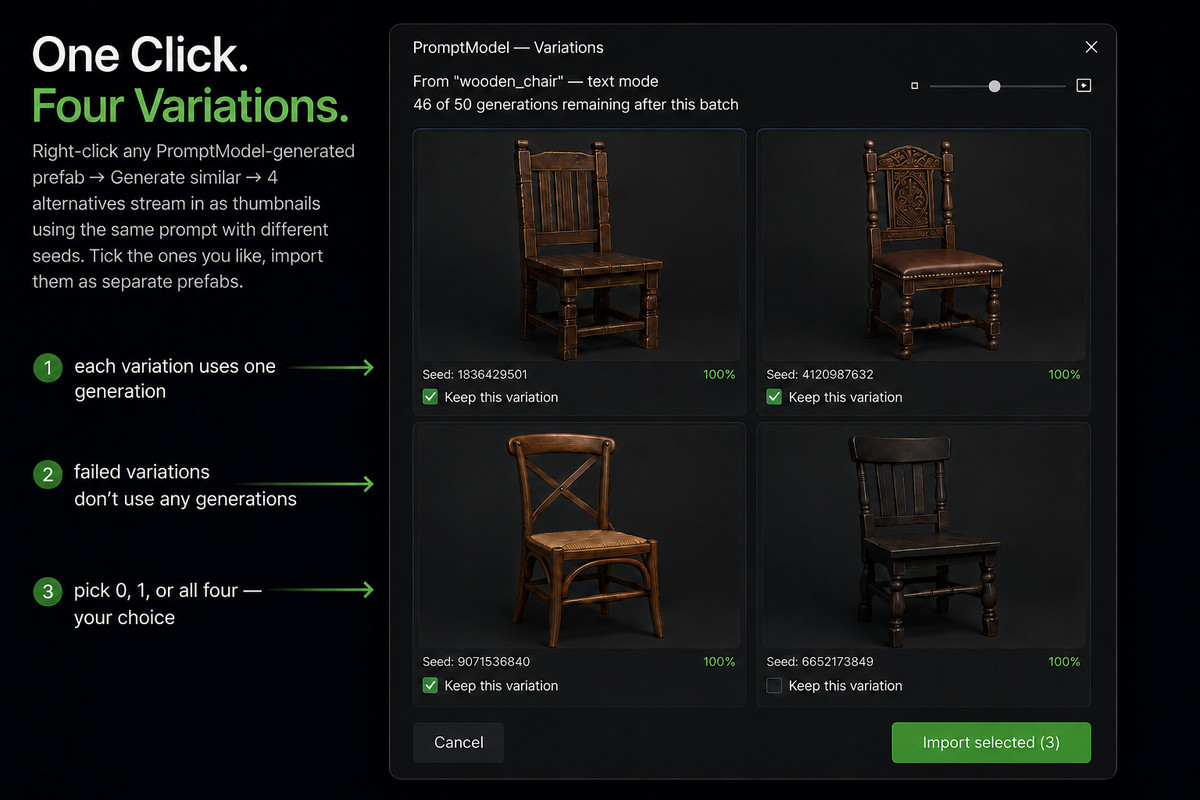 PromptModel - AI 3D Model Generator + Library