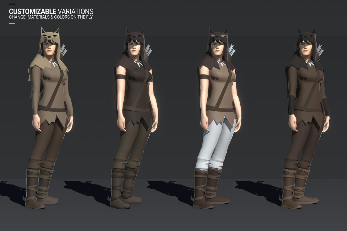 Polyquest Heroes: Warrior I Huntress