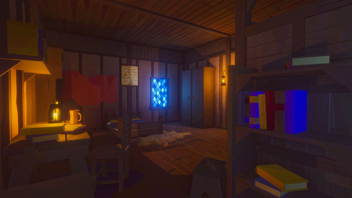 Low Poly Medieval Interior and Constructions