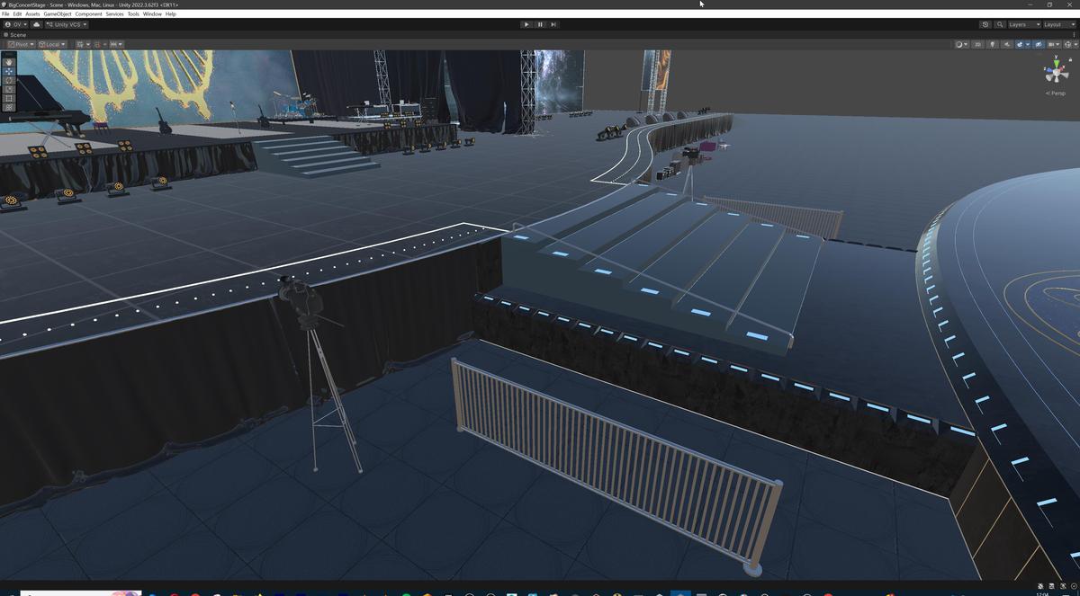 Big Butterfly Concert Arena Stage Venue Modular 3D Model