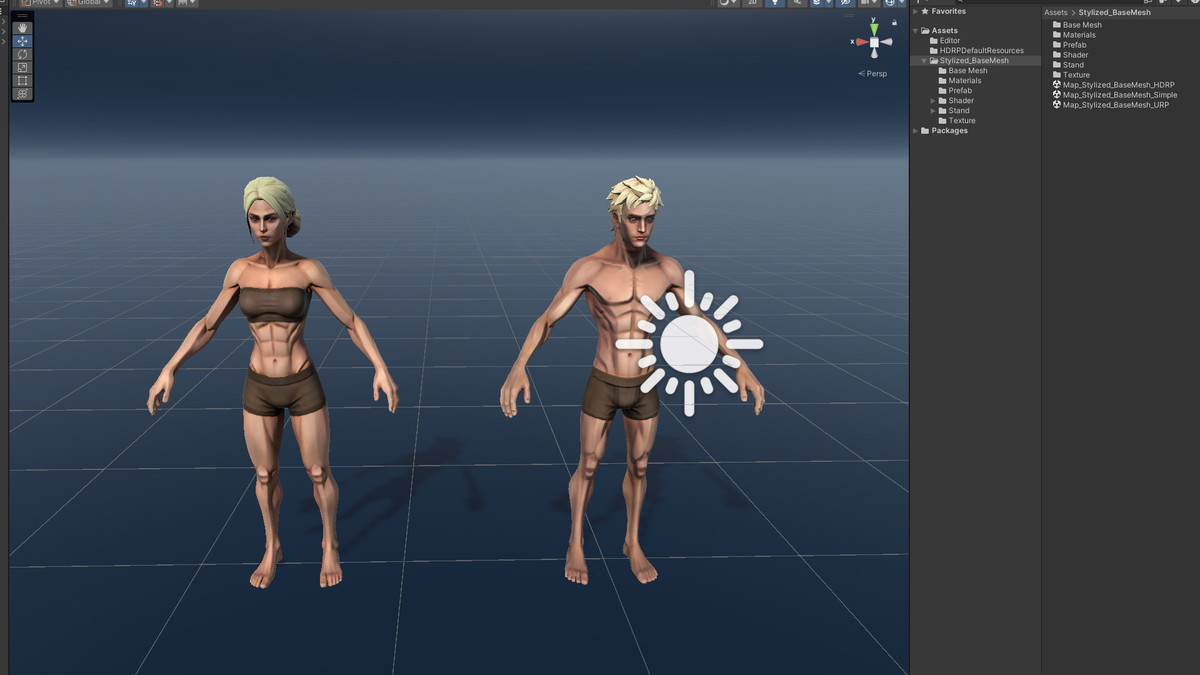 Stylized Man and Girl