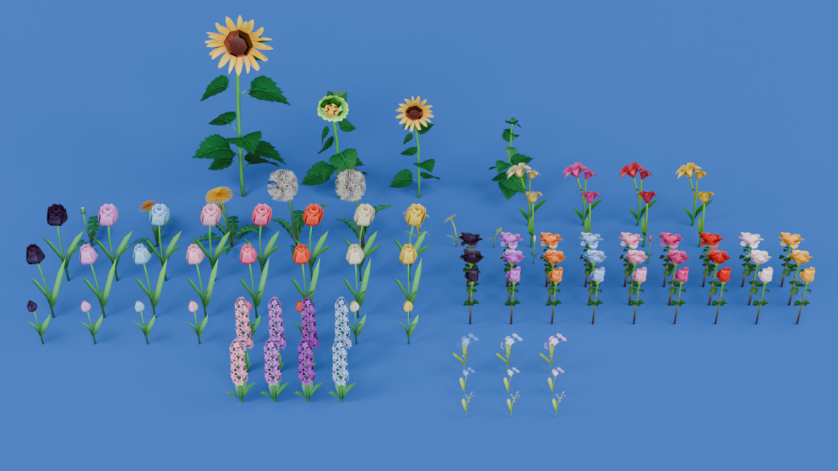 Low Poly Flowers