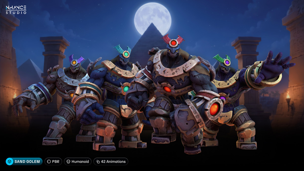 Stylized Egyptian Fantasy Characters Pack