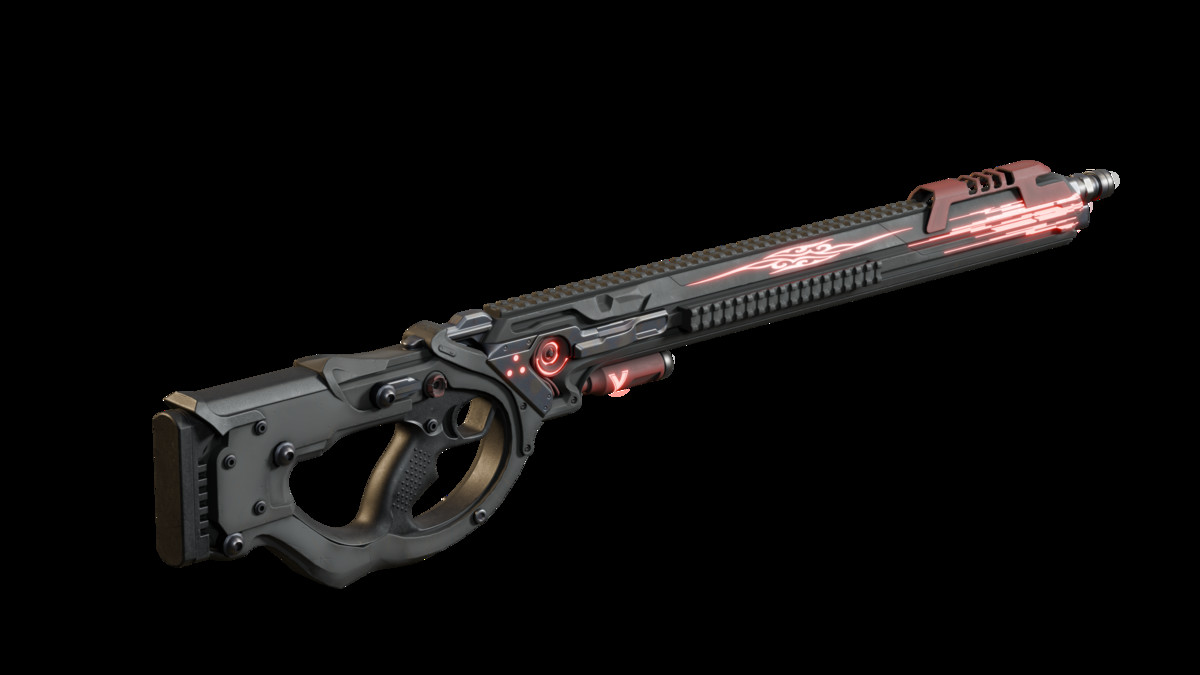 Sci-Fi Weapons - Neon SciFi Sniper Rifles with 5 Skins per Weapon