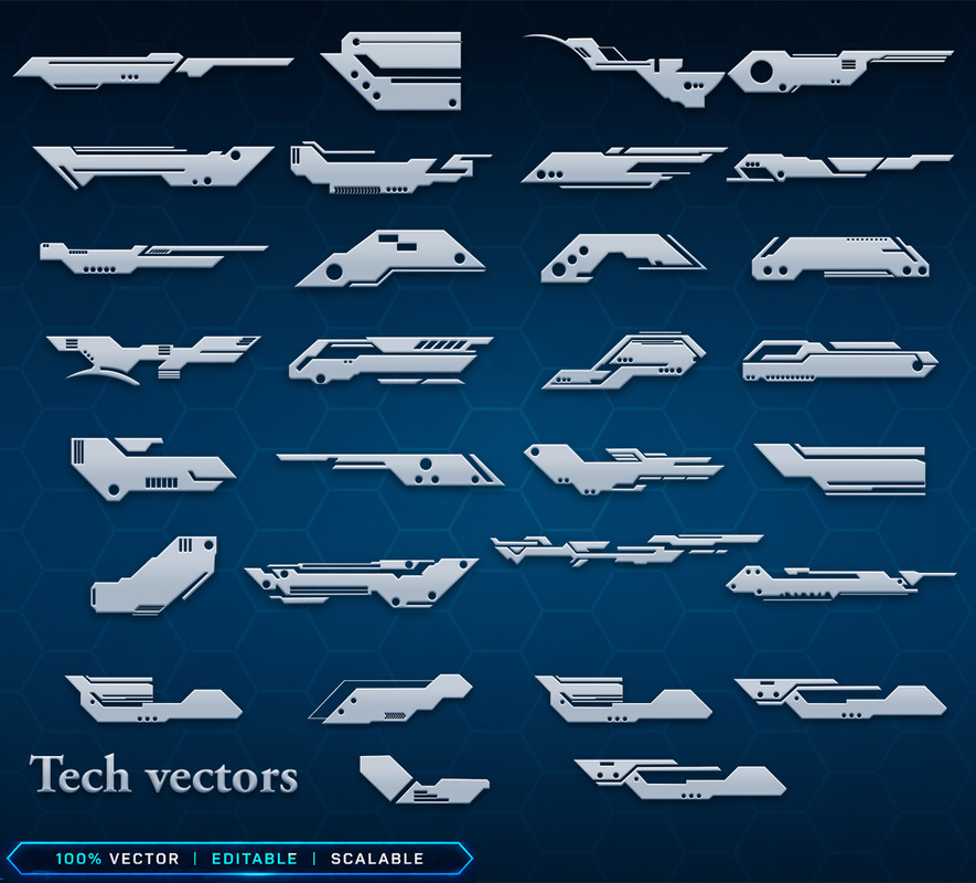 SCI-FI UI TECH VECTORS