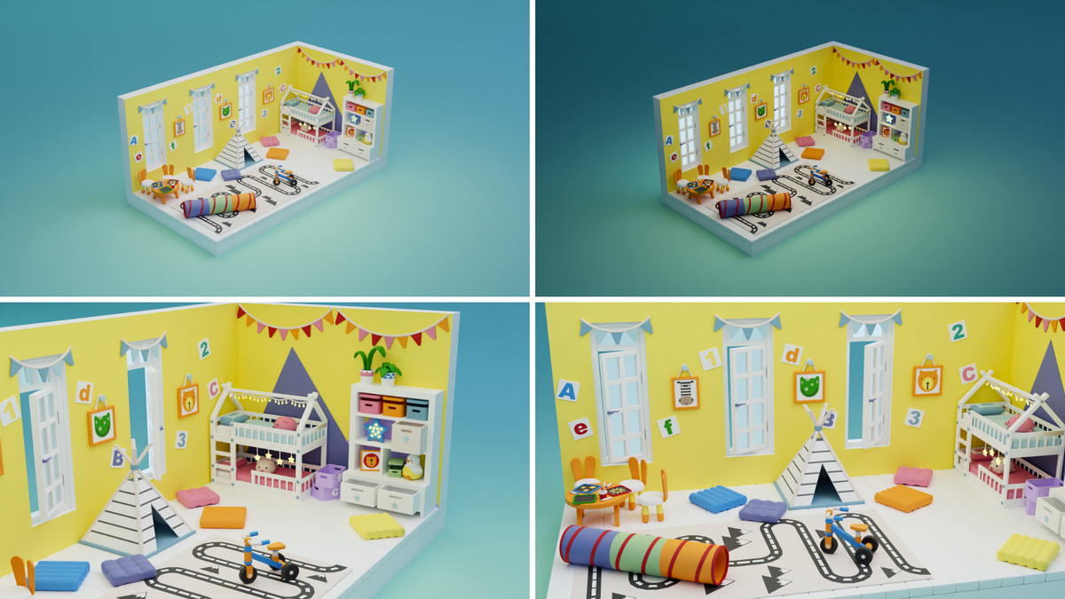 Cartoon Interactive Rooms & Furniture - Cozy Interior Pack