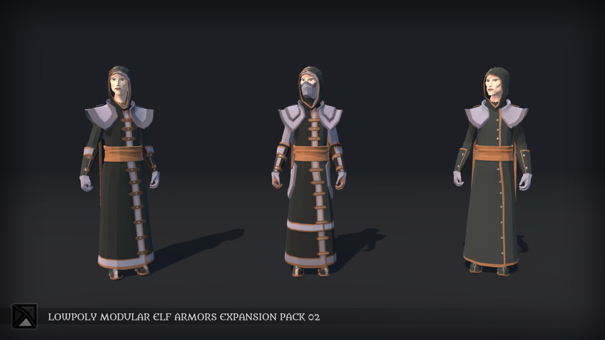 Lowpoly Elves Modular Armors Ex2 - MEDIEVAL FANTASY SERIES