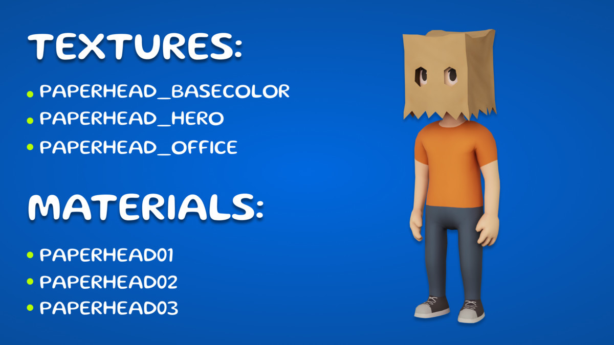 PaperHead Character Mobile Ready