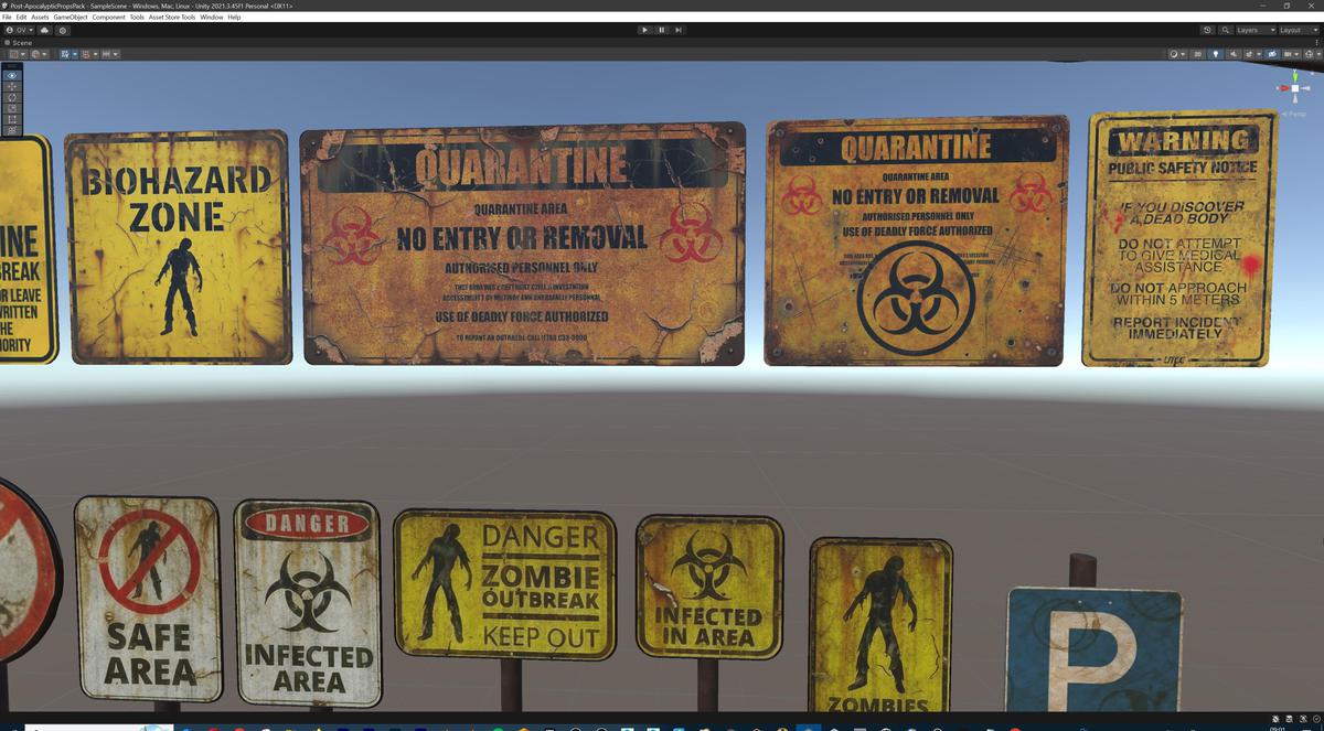 Post-Apocalyptic Survival Urban City Props and Road Signs Pack - 135 3d Models