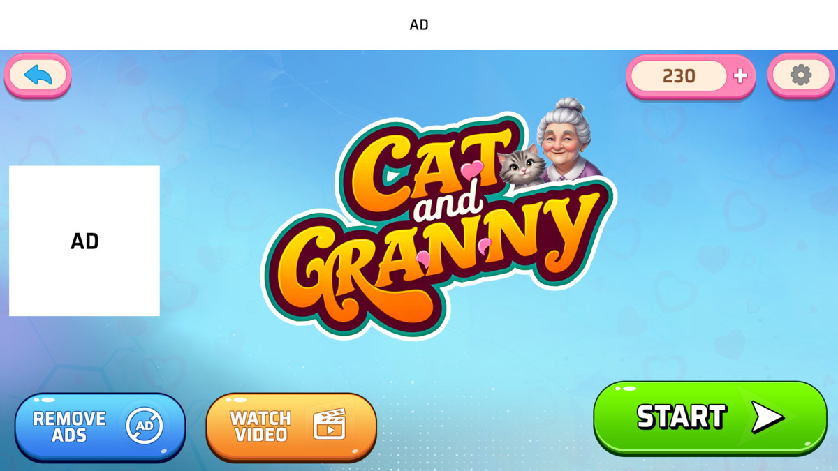 Cat Simulator Game UI Kit Kitty & Granny HUD, Menus, Buttons GUI Pack for Unity