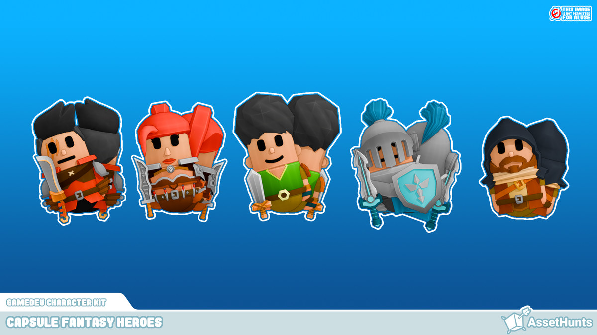 GameDev Character Kit - Capsule Fantasy Heroes